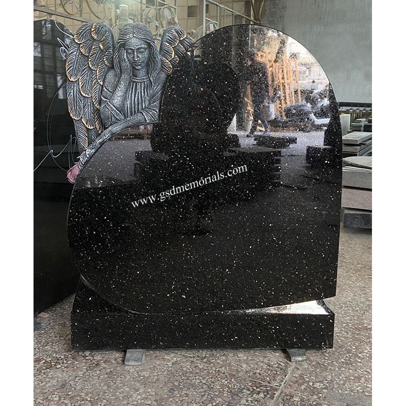 Star Galaxy Beautiful Angel Heart Gravestone