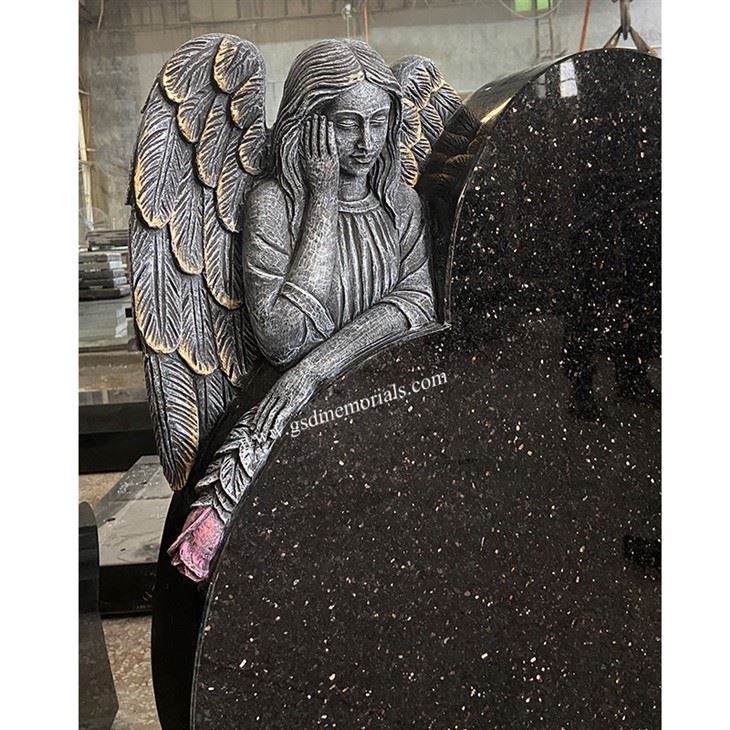 Star Galaxy Angel Heart Headstone